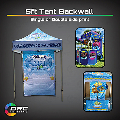 5ft Tent Full Backwall (Single or Double Side Print)