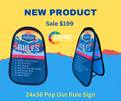 Foam Rule Sign (Pop Out Banner)