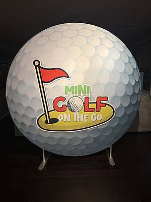 7ft Circle Golf Ball Backdrop 7ft Circle Golf Ball Backdrop